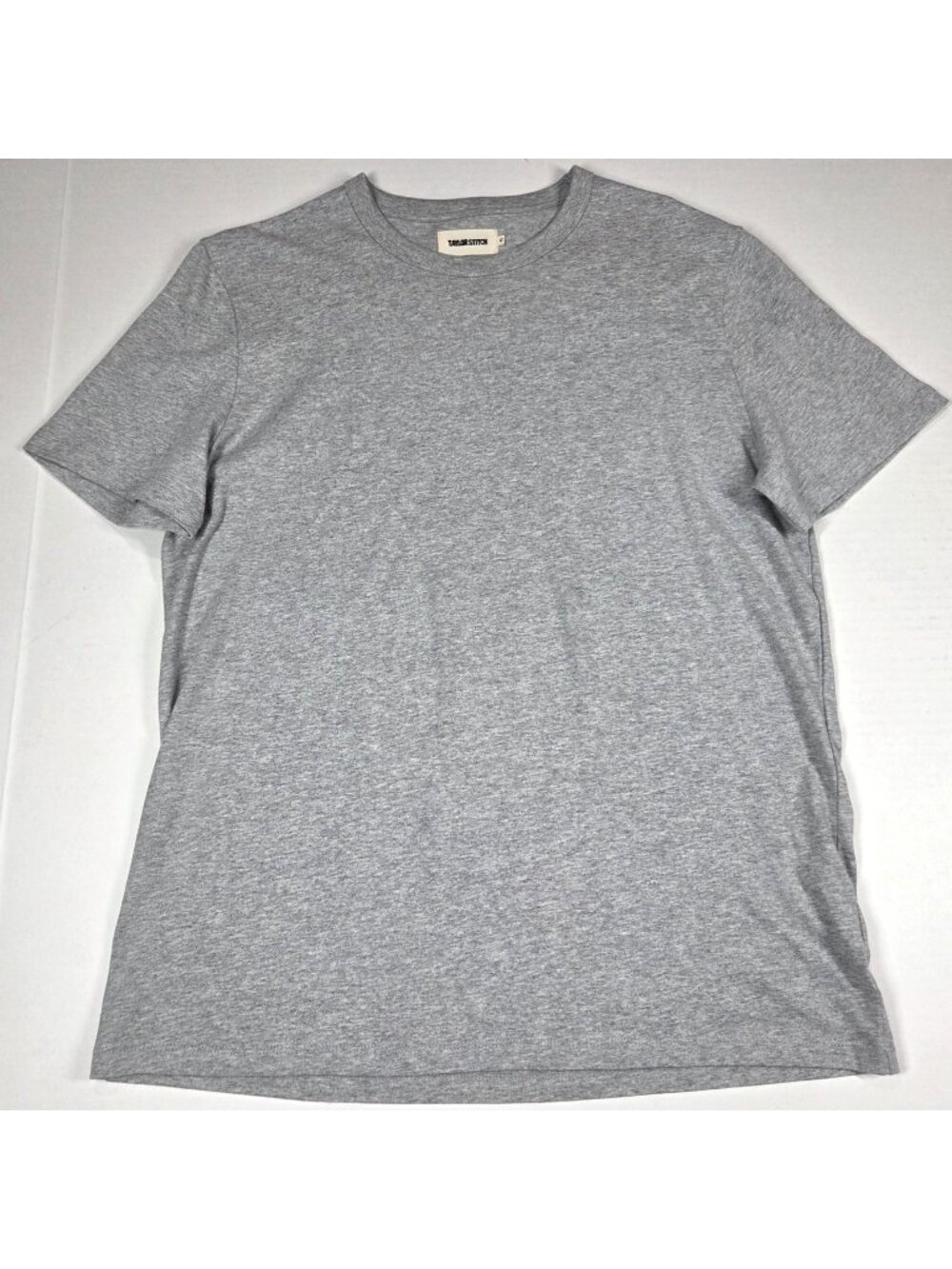 Taylor Stitch Shirt Mens Large 42 Gray Organic Cotton Tee Minimal Quiet Luxury